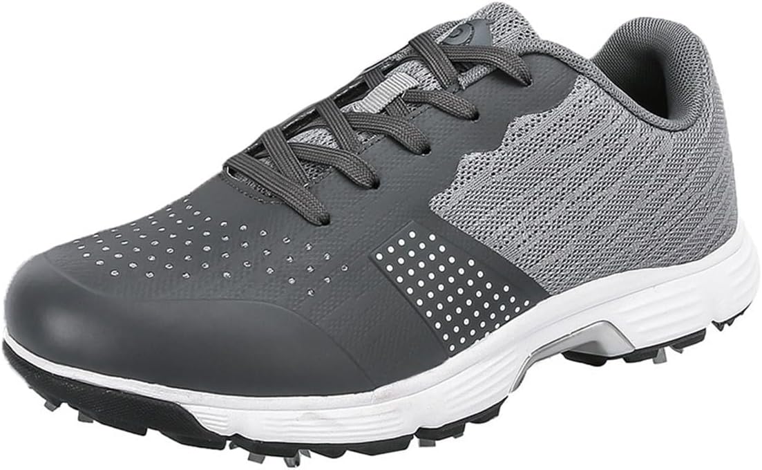 

Мужские кроссовки для гольфа с сеткой, легкие, комфортные, спортивные, модные, дышащие обувь для гольфа Omcam, серый