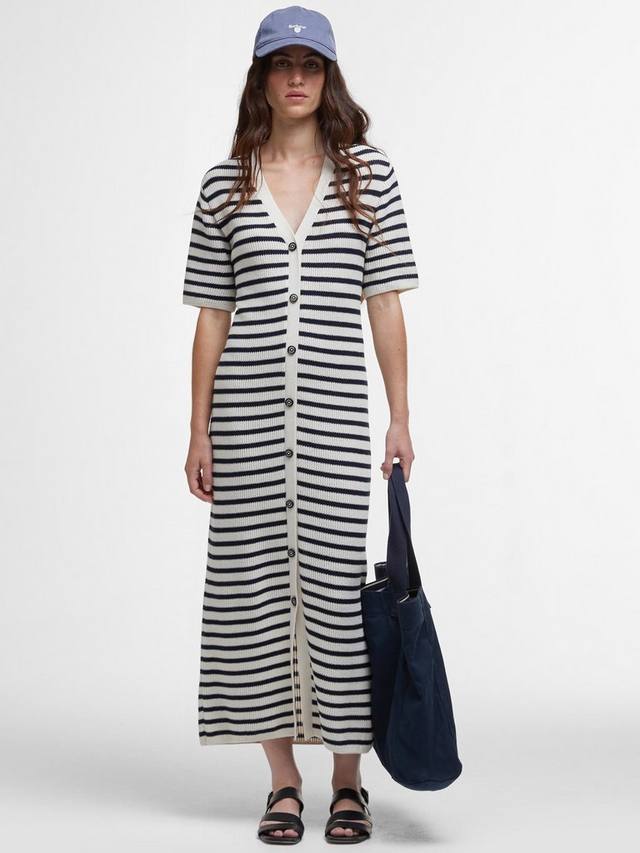 

Платье миди из эластичного хлопка в полоску isla Barbour, цвет Multi Stripe