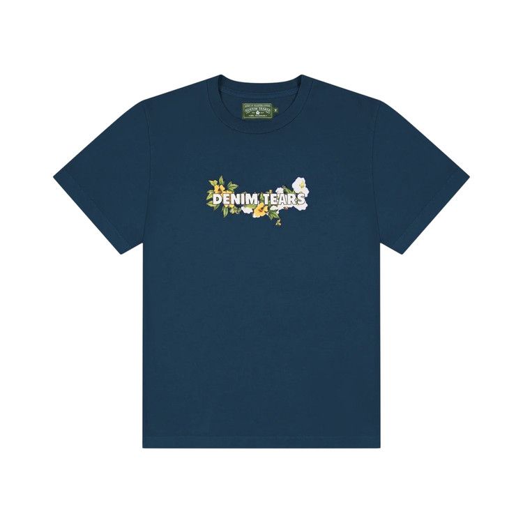 

Футболка Denim Tears Cotton Floral Logo Tee, Navy