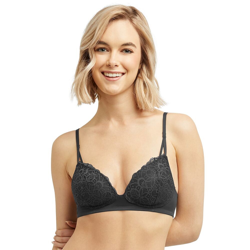 

Maidenform M Soft Support Беспроводной кружевной бюстгальтер без косточек DM2314, черный