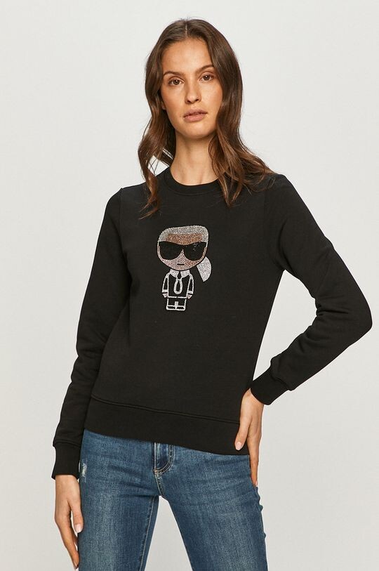 

Хлопковая толстовка Karl Lagerfeld, черный