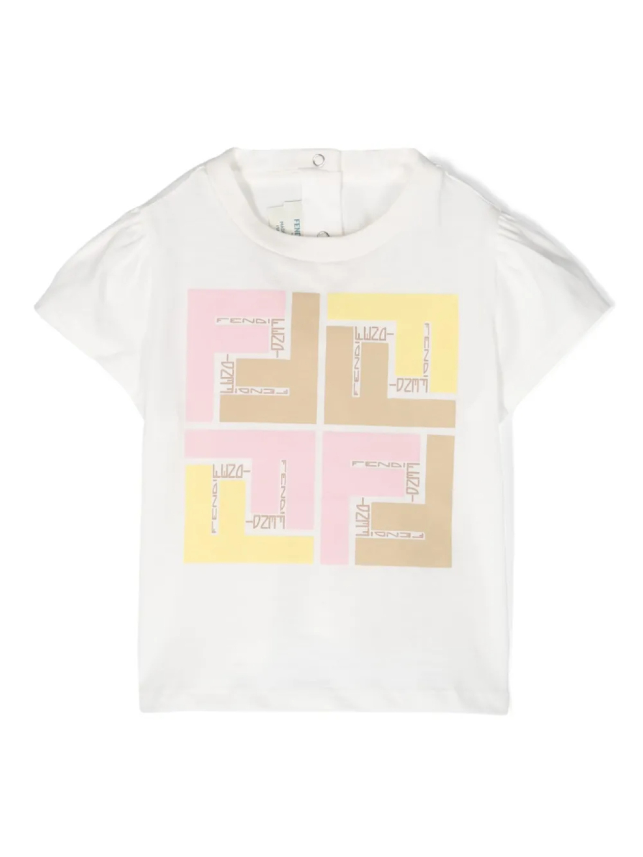 

Футболка с логотипом Fendi Kids, белый