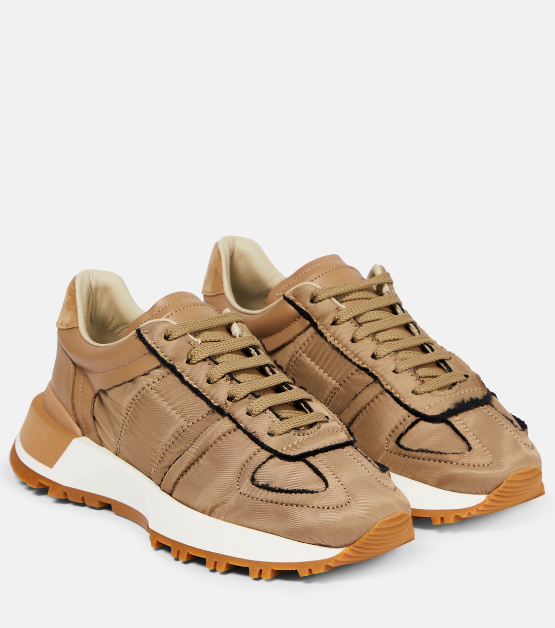 Кроссовки из нейлона и замши 50-50 Maison Margiela, Chamois