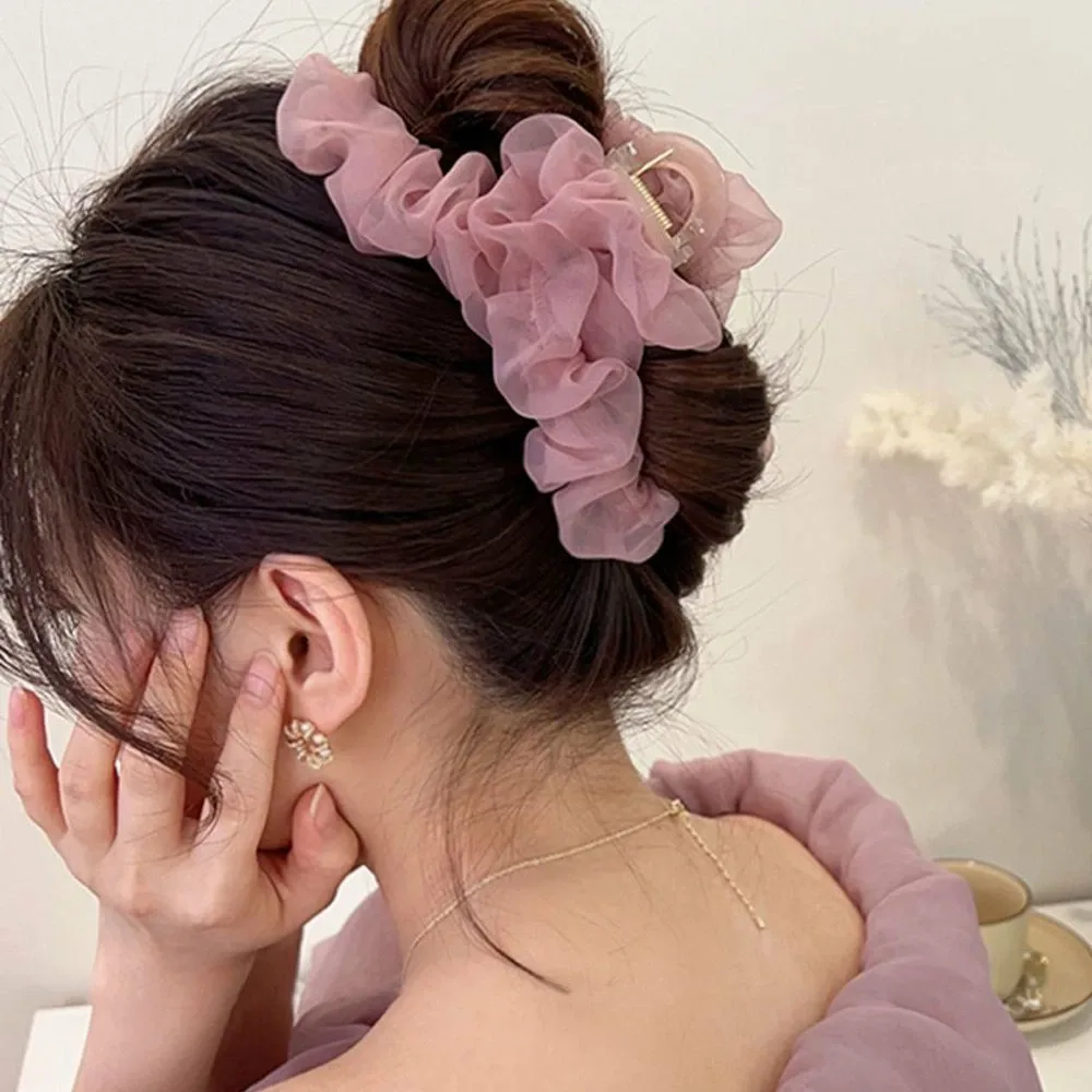 Заколки для волос, оборки, заколки для пучков Miniministore, pink