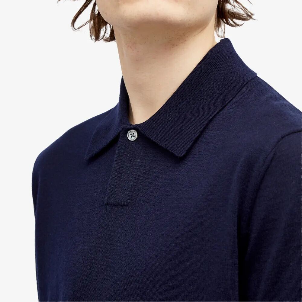

Norse Projects Рубашка-поло из шерсти мериноса Jon Tech, синий