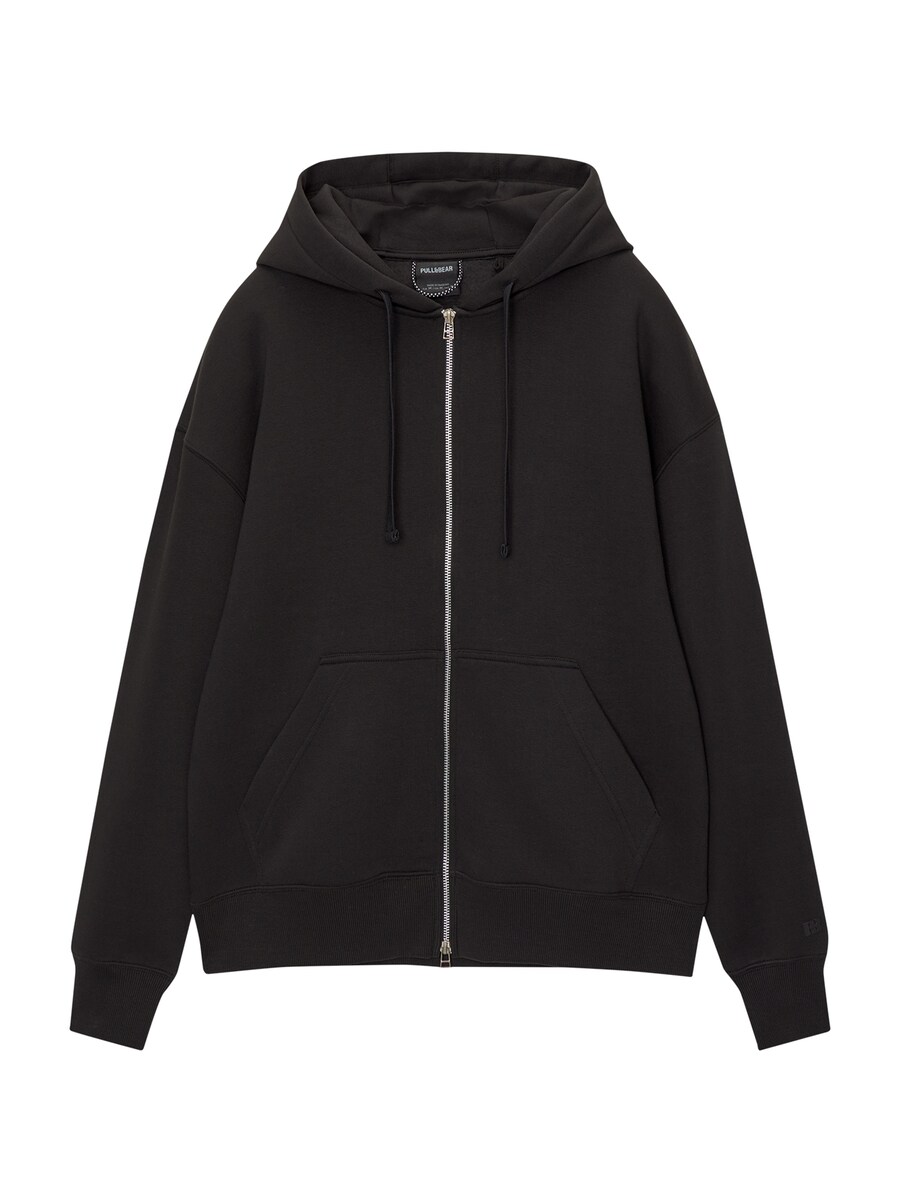 

Толстовка с капюшоном на молнии Pull&Bear, черный