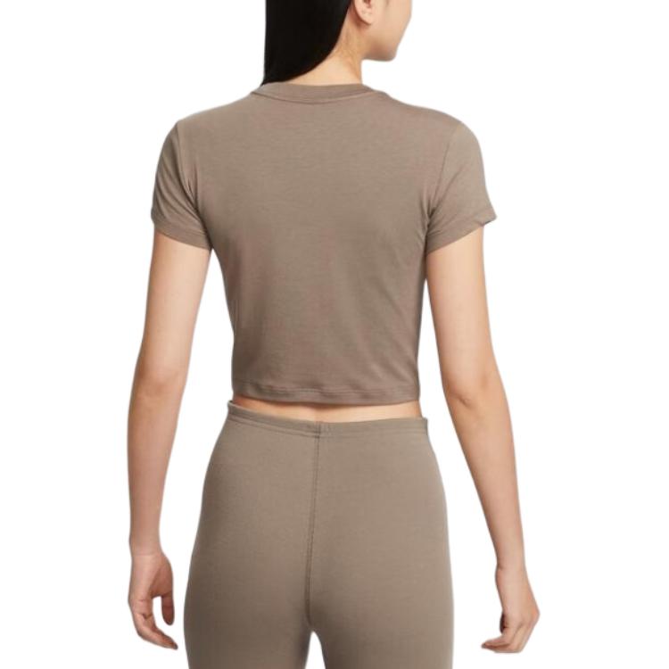 Nike Футболка Sportswear SS25 Regular женская коричневая — фото 4