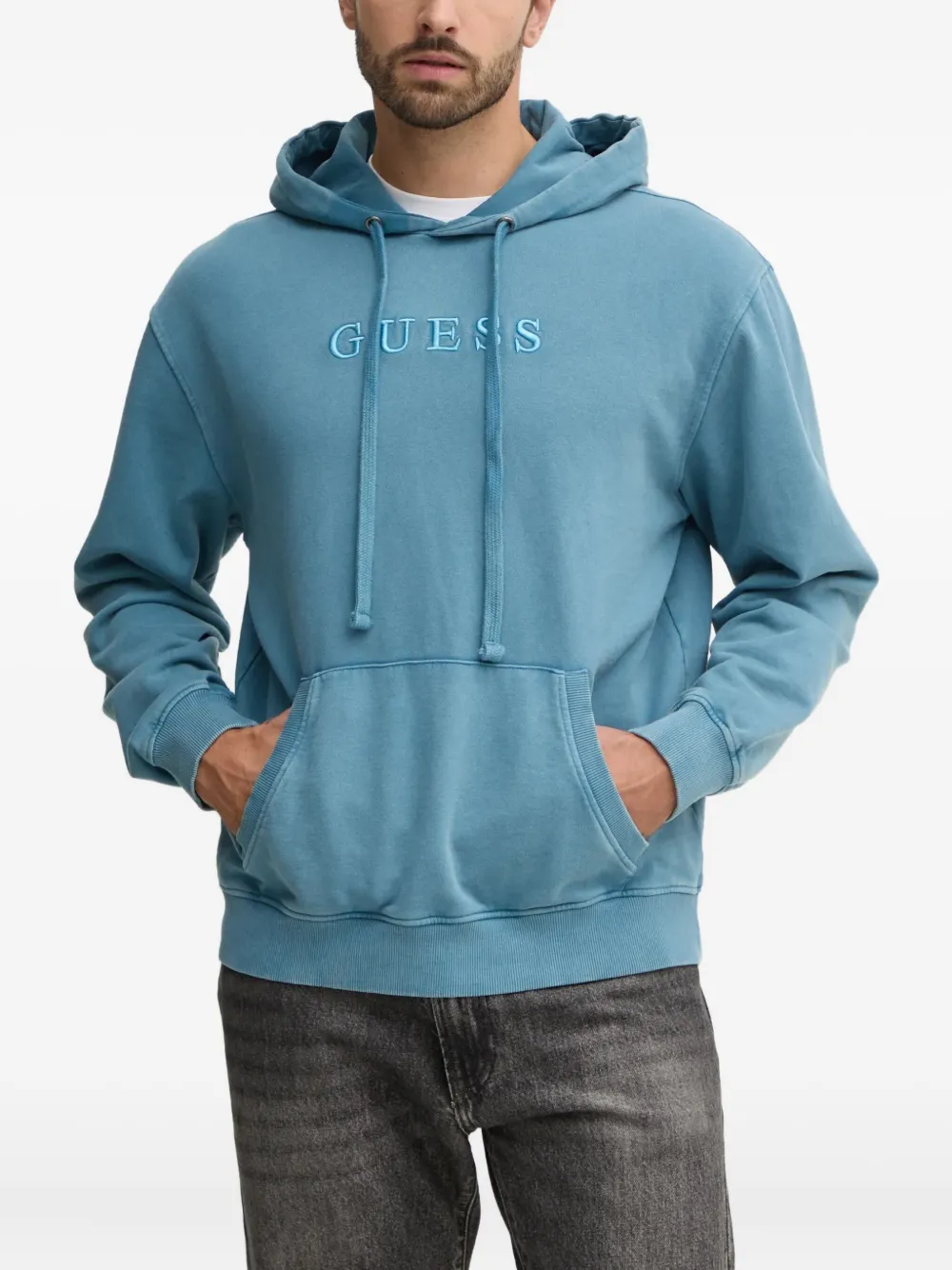

Худи с вышитым логотипом GUESS USA, синий