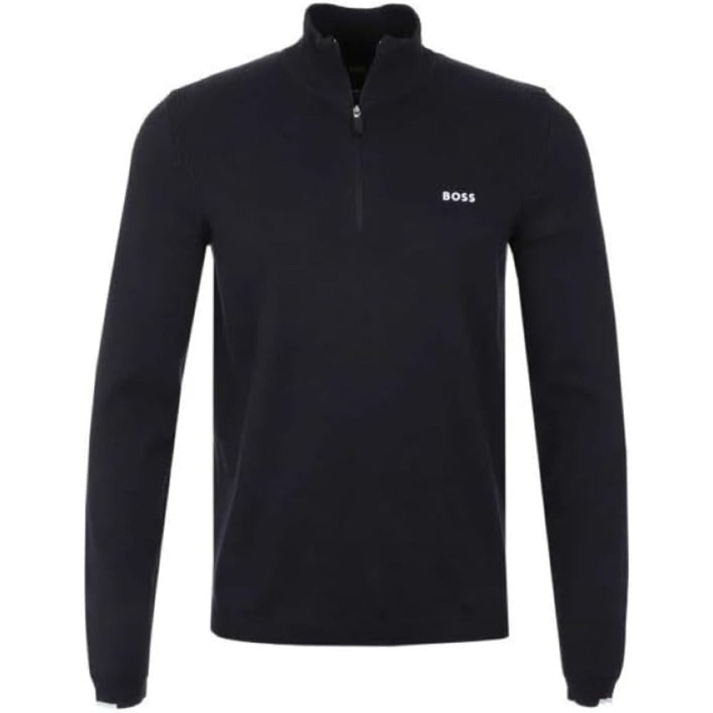

Мужская толстовка Hugo Boss Ever-X Tech Flex с застежкой-молнией на четверть оборота, черная