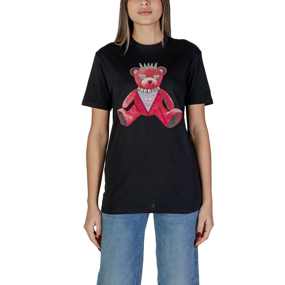 

Черные хлопковые топ и футболка GUESS