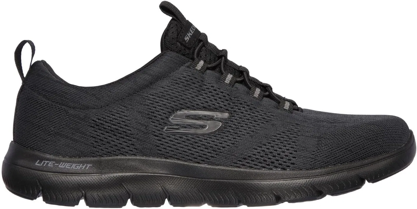 Мужские слипоны Skechers, черный — фото 4