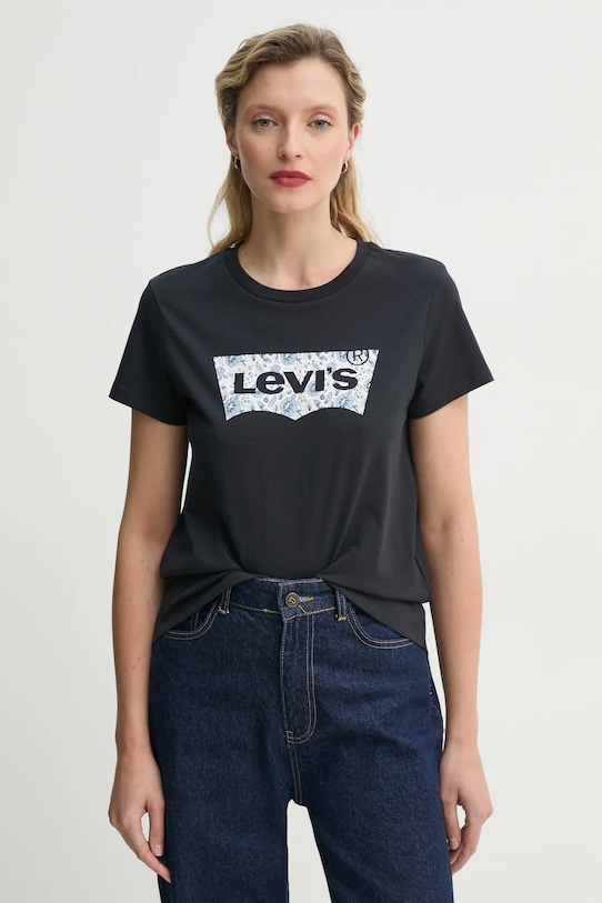 

Хлопковая футболка THE PERFECT TEE Levi'S, черный