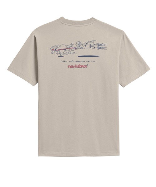 

Футболка для повседневной носки New Balance, цвет песочно-серый