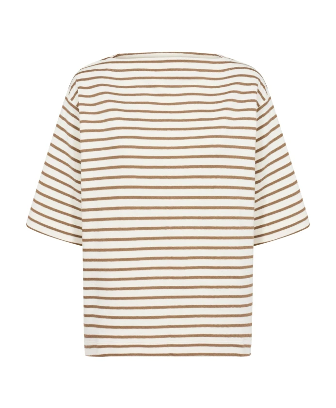 

Свитшот в бело-белую полоску с рисунком вяза. Soaked In Luxury, бежевый