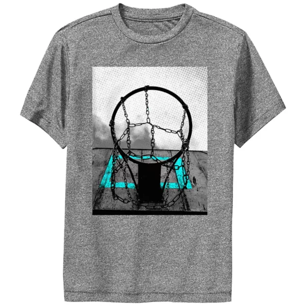 

Футболка с принтом баскетбольного кольца для мальчиков Licensed Character, серый