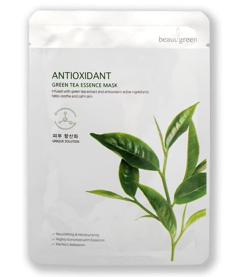 

Антиоксидантная маска для лица Зеленый чай 23г BeauuGreen, AntiOXant Green Tea Essence Mask