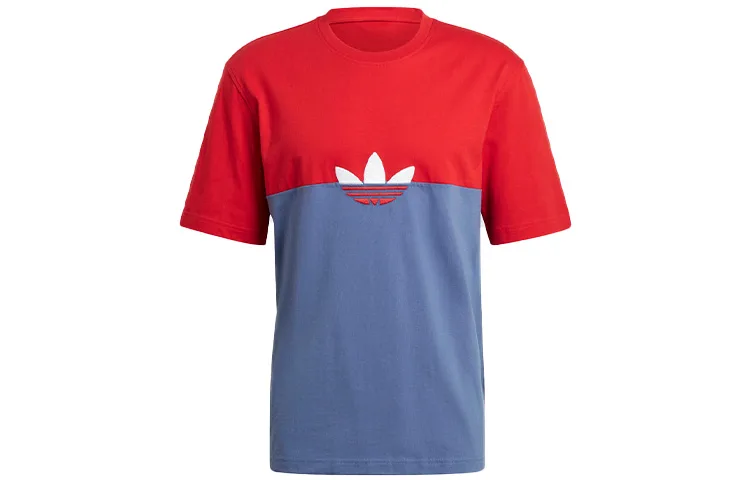 Adidas Originals Футболка adicolor мужская синяя красная разноцветная с круглым вырезом умеренно прямого кроя