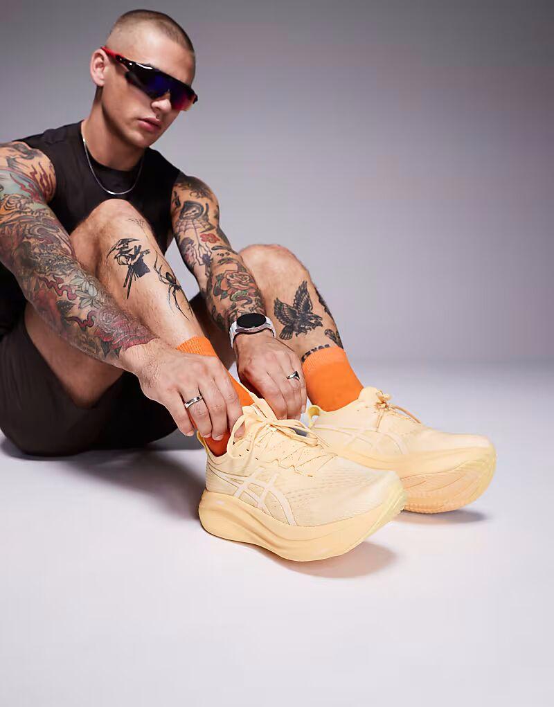 

Кроссовки для бега Asics Gel-Nimbus 27 Lite-Show в цвете light-show и светло-оранжевом