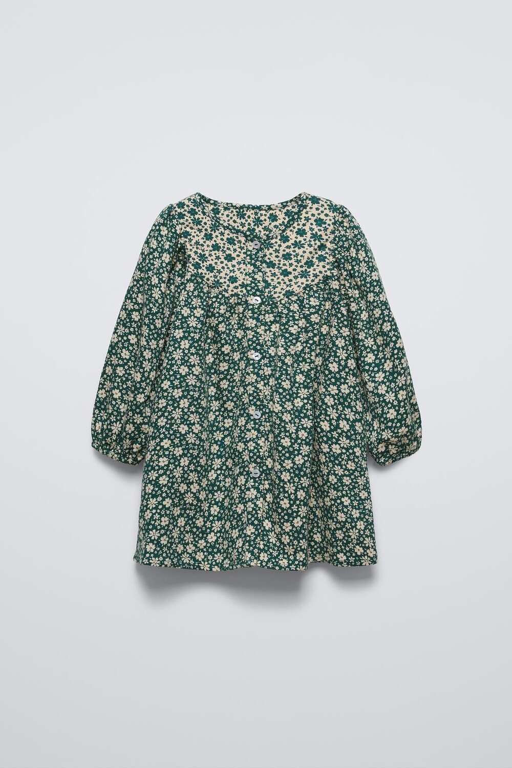 

Цветочное платье ZARA, средне-зеленый