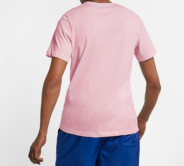 Футболка sportswear classic logo printing round neck short sleeve pink red pinkred Nike, красный — фото 4