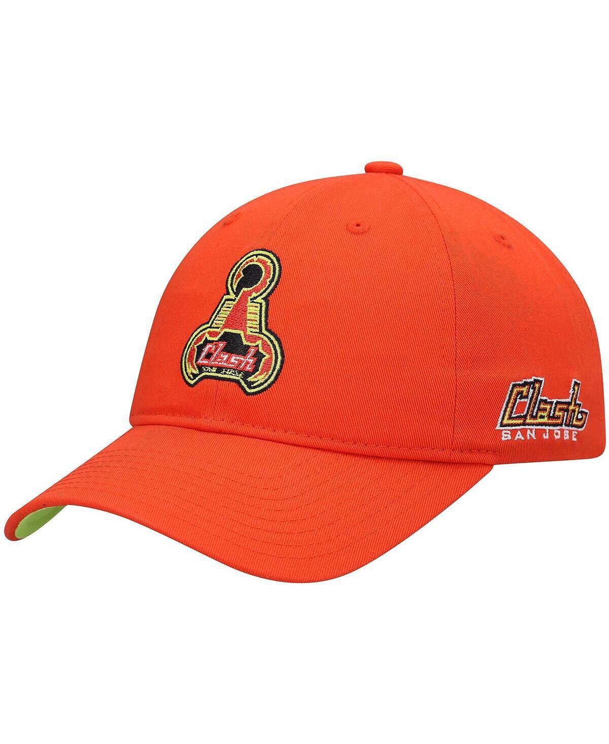 

Мужская оранжевая регулируемая шляпа San Jose Clash Mitchell & Ness