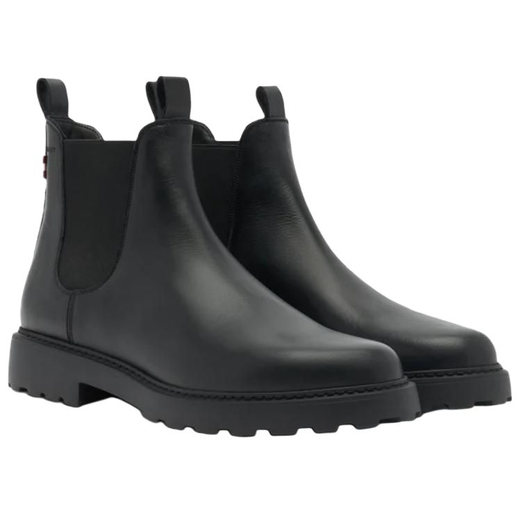 Bally Мужские короткие ботинки челси Gusto из телячьей кожи, черный — фото 4