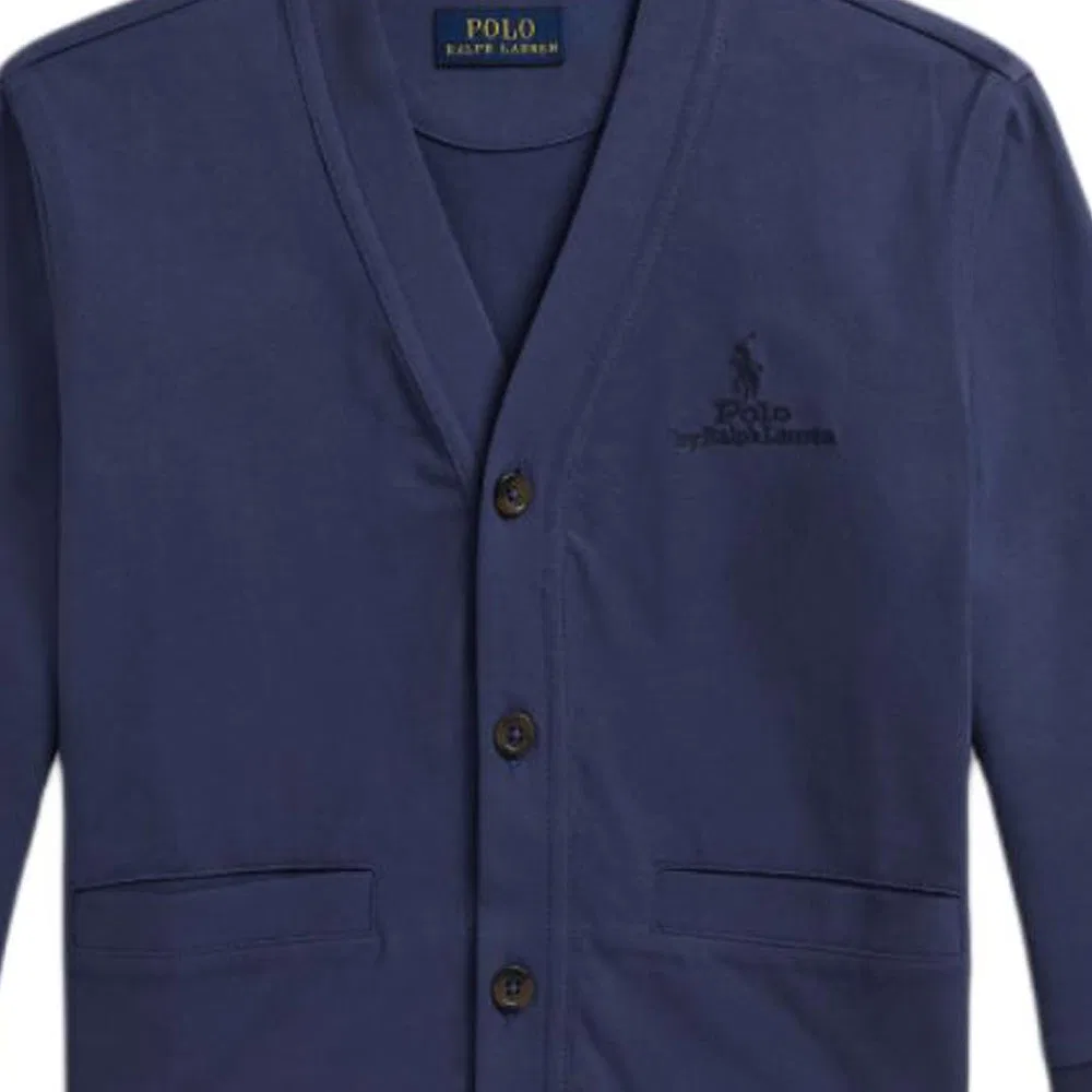 Свитер с вышивкой Big Pony для детей Polo Ralph Lauren синий — фото 4