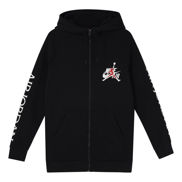 

Куртка Air Jordan Jumpman Classics Logo Casual Sports Breathable hoodie Jacket Black, черный