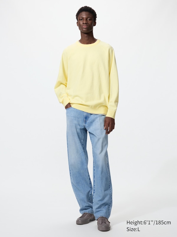 Моющийся хлопковый джемпер с круглым вырезом Uniqlo, 03 grey — фото 2