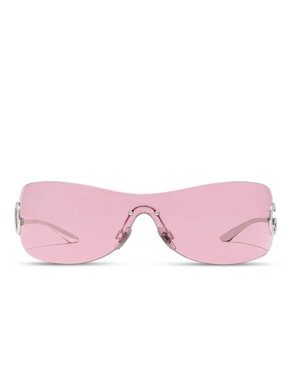 

Солнцезащитные очки в закругленной оправе Dolce & Gabbana Eyewear, розовый