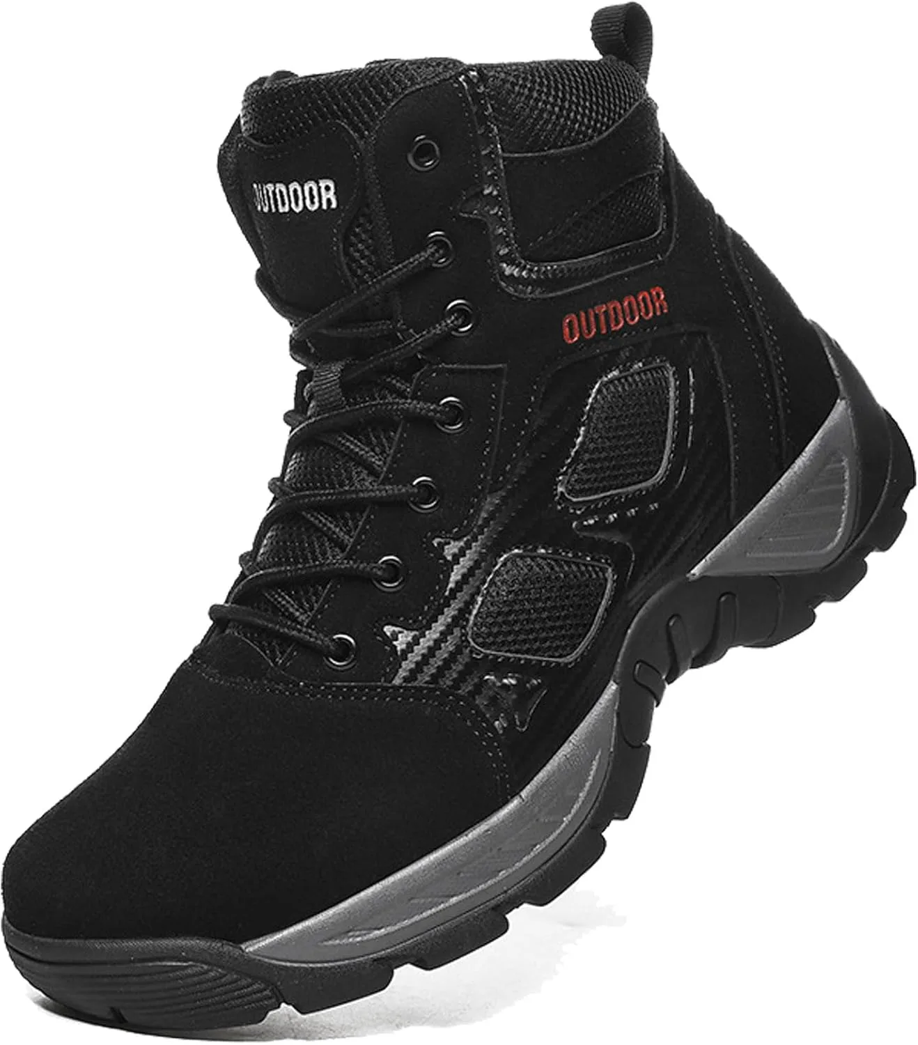 

Мужские тактические ботинки Легкие походные мотоциклетные ботинки Замшево-кожаные военные рабочие ботинки Zivopah, черный