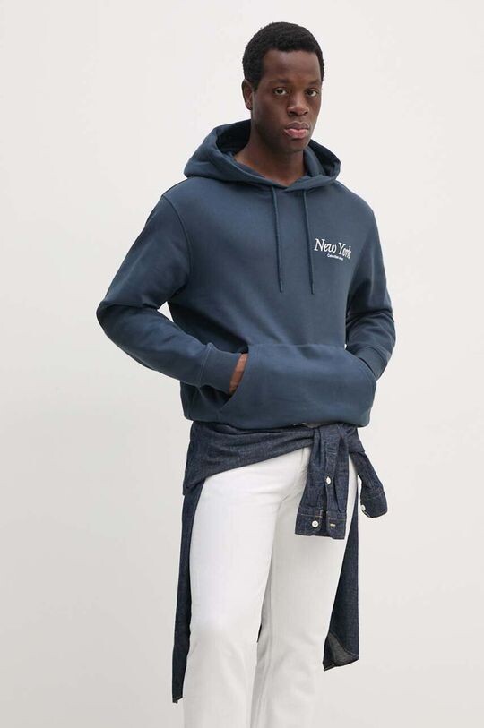 

Хлопковая толстовка Calvin Klein Jeans, темно-синий