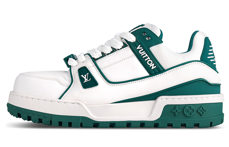 LOUIS VUITTON Кроссовки LV Trainer Maxi белые зеленые