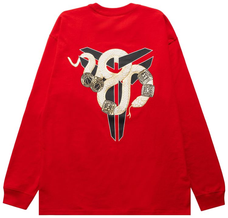 Футболка Nike x Kobe Year Of Mamba Max90 Long-Sleeve T-Shirt 'Red', красный — фото 2