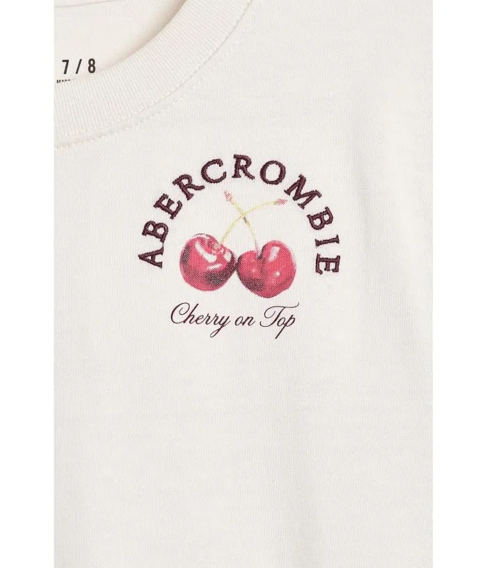 Футболка оверсайз с вишней Cherry Oversized Tee abercrombie kids, Jet Stream — фото 3