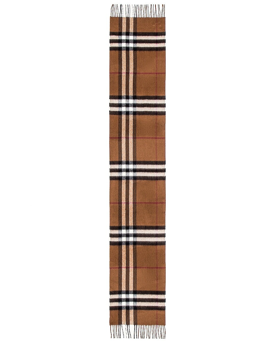 

Кашемировый шарф в клетку Giant Check Burberry, цвет Birch Brown