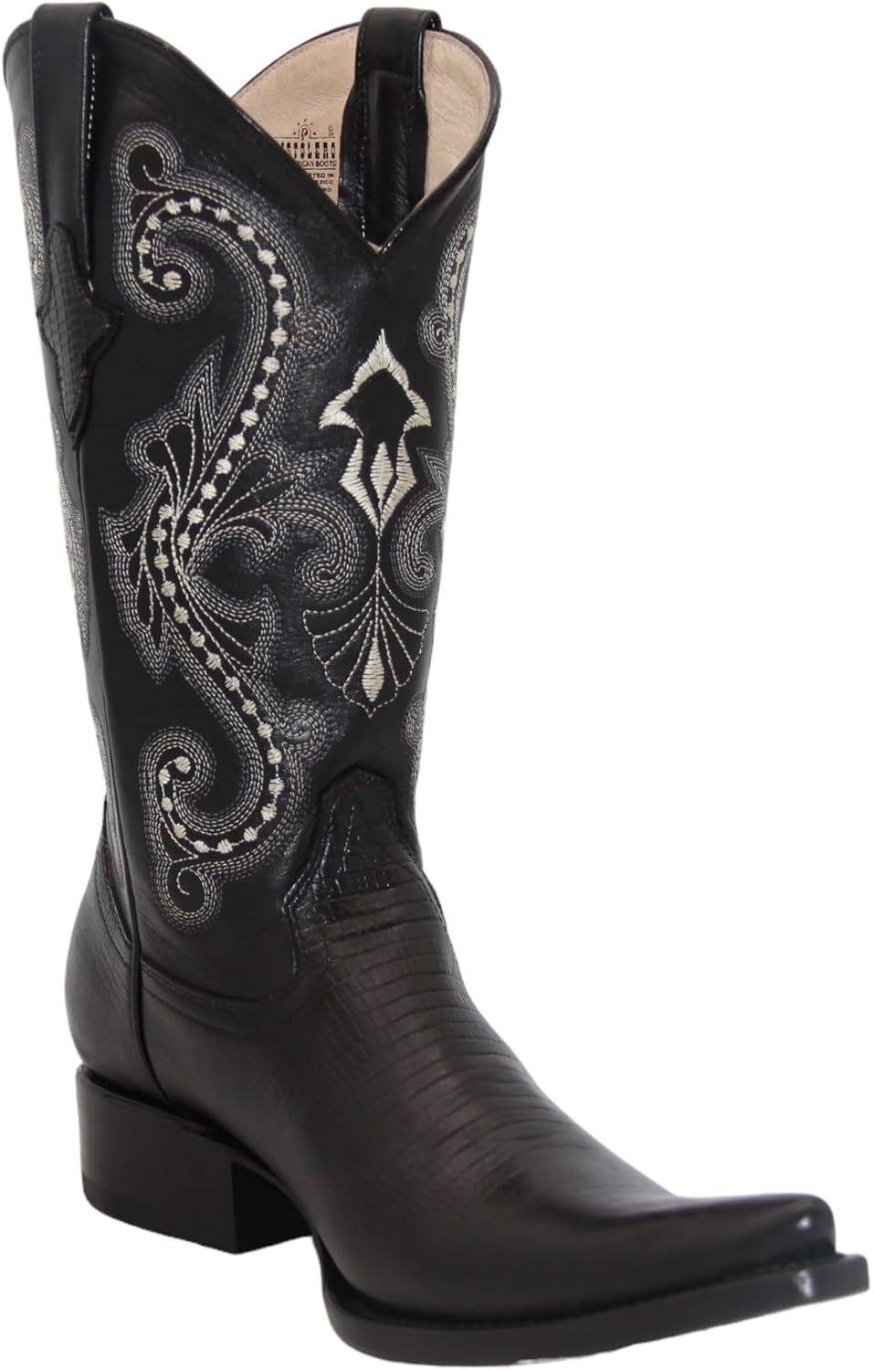 

Мужские кожаные ковбойские сапоги Western Shops с зауженным носком и принтом ящерицы армадилло The Western Shops, черный