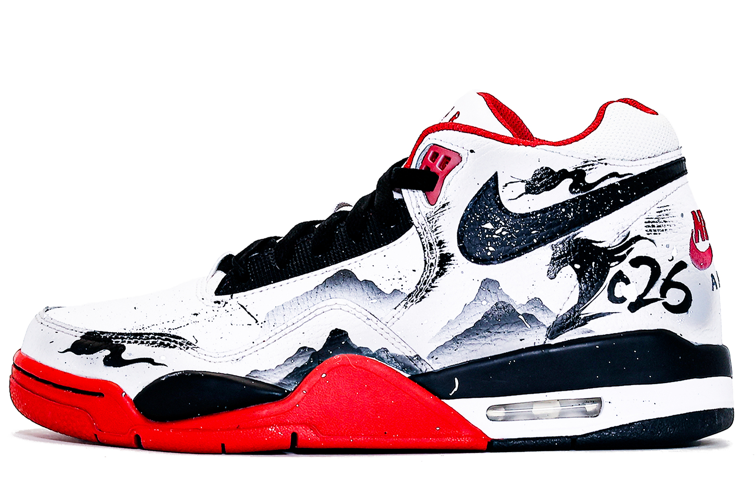 

Nike Кроссовки баскетбольные Unisex Mid top Vintage Black с амортизацией Flight Legacy Cushioning и износостойкой подошвой