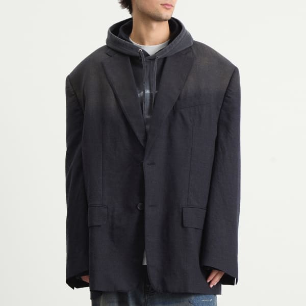 Блейзер в клетку «Теневой принц Уэльский» Balenciaga, Anthracite — фото 2