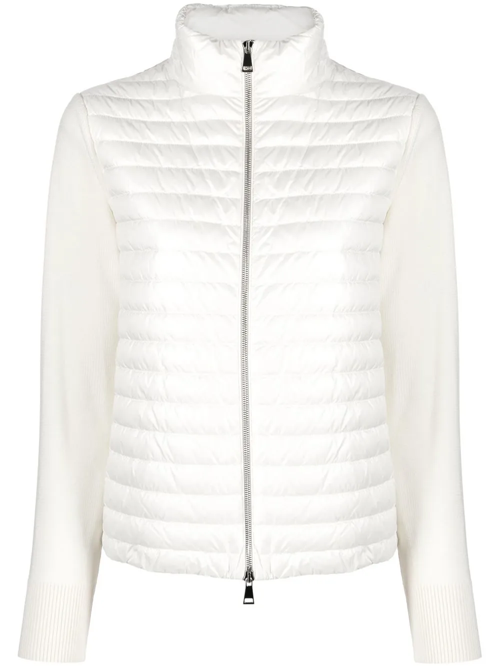 

Шерстяной кардиган с дутыми вставками MONCLER, белый