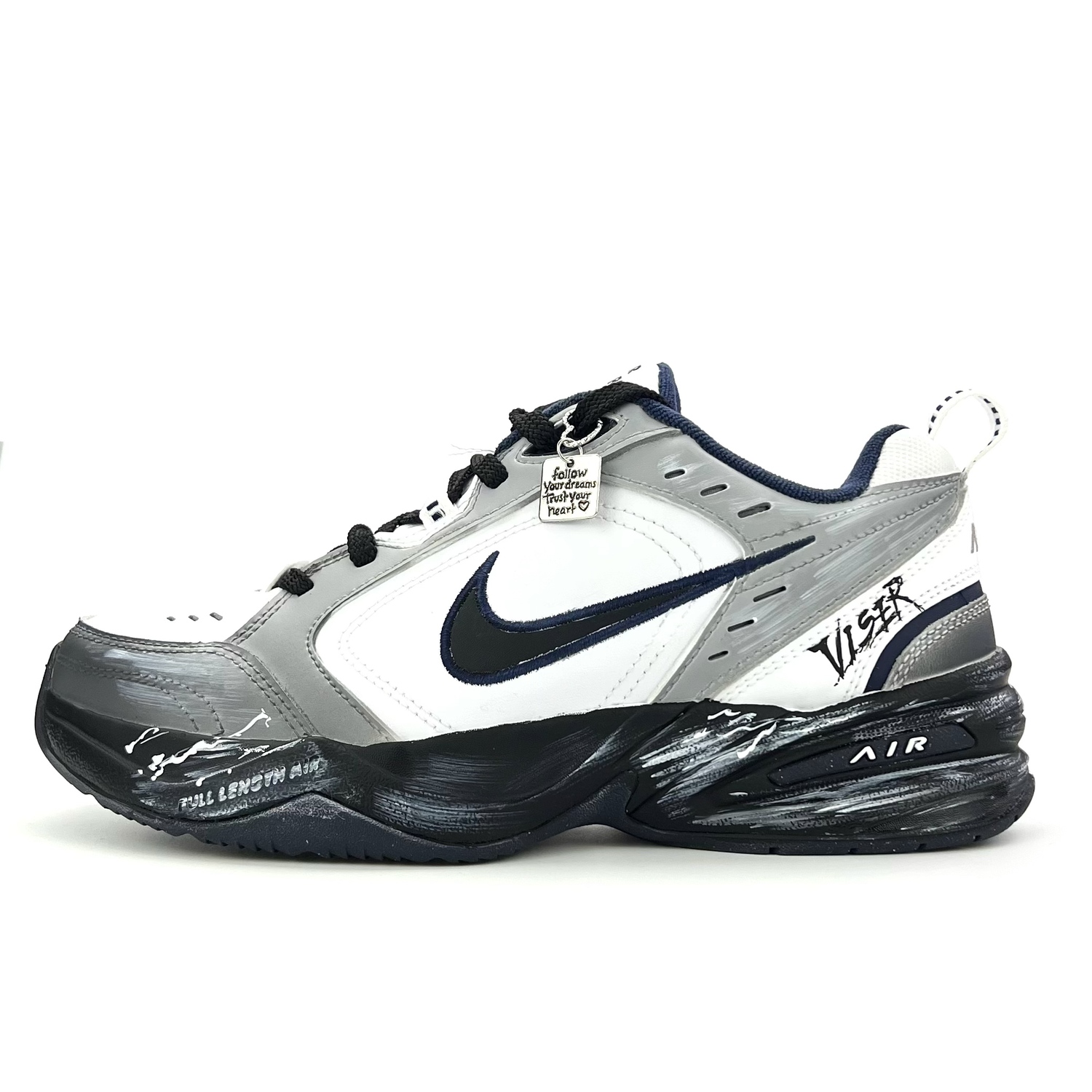 

Air Monarch 4 устойчивые к истиранию кроссовки low top chunky unisex Nike, серый