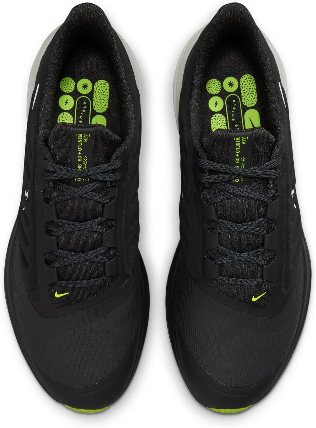 Мужские беговые кроссовки Nike Air Winflo 9 Shield, белый/черный/серый — фото 3