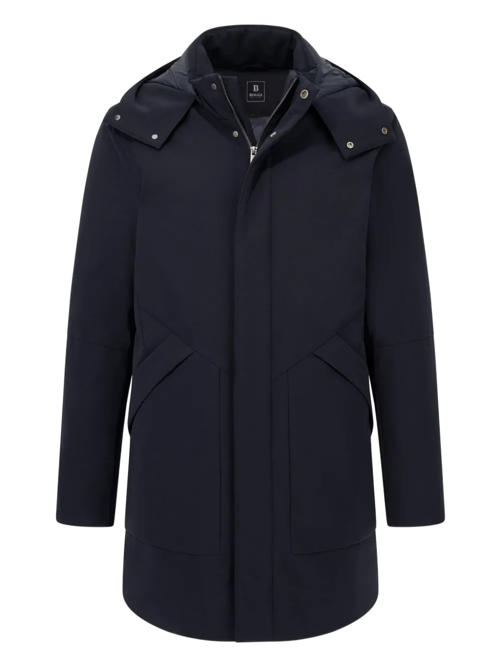 

Стеганая парка с капюшоном Boggi Milano, синий