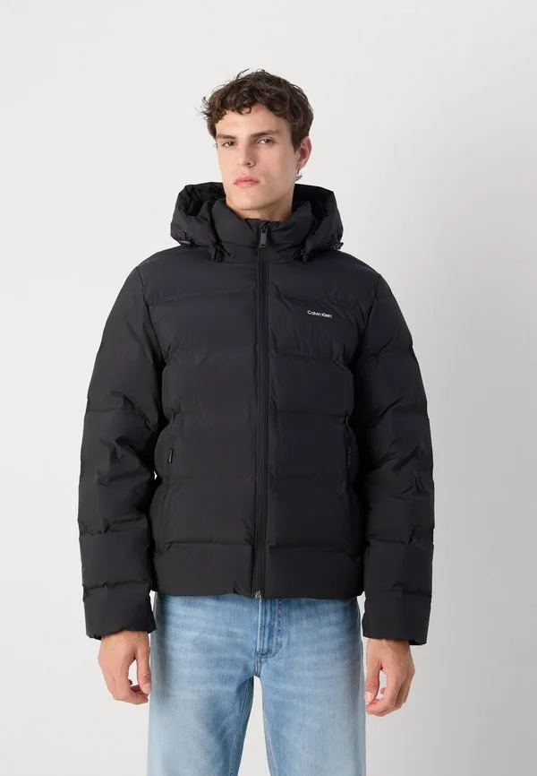 Пуховая куртка с перфорированным каналом Calvin Klein, Black — фото 3