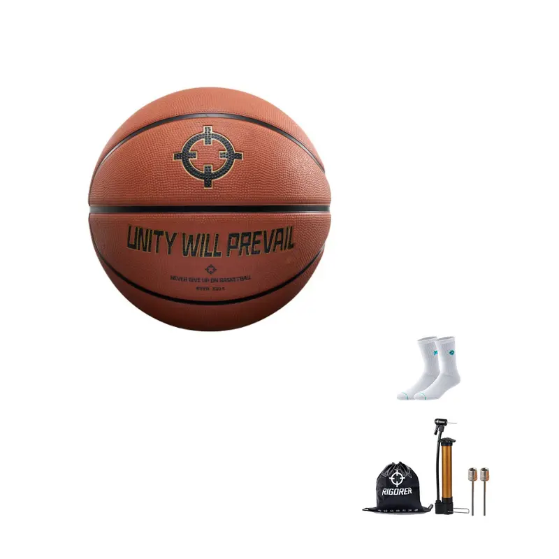 

RIGORER Резиновый баскетбольный мяч brown размер 76, размер 5, соревновательный тренировочный унисекс china