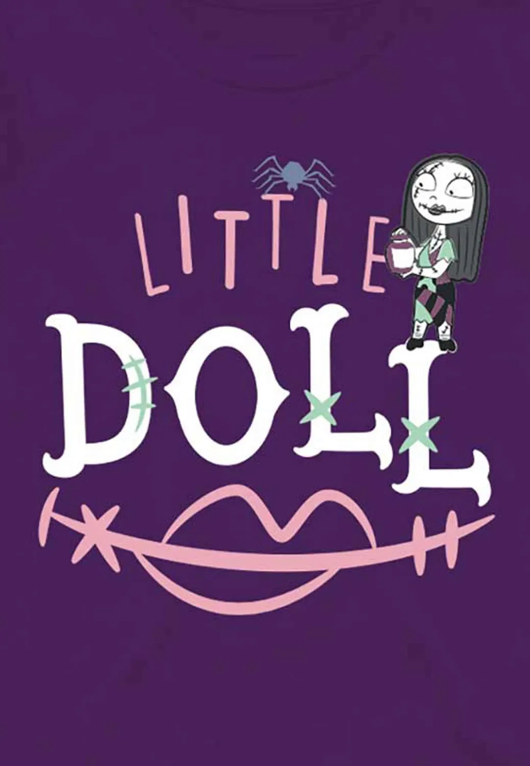 Футболка детская с принтом The Nightmare Before Christmas, Disney, фиолетовый — фото 2