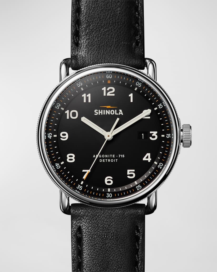 

Мужские кожаные часы Canfield, 43 мм Shinola