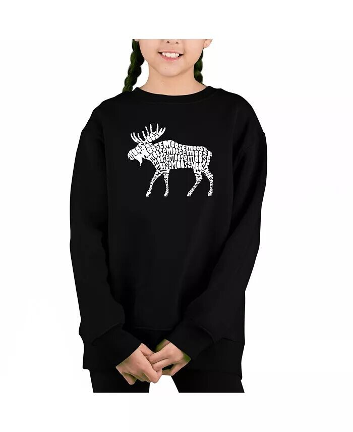 

Moose — толстовка с круглым вырезом Big Girl's Word Art La Pop Art, красный