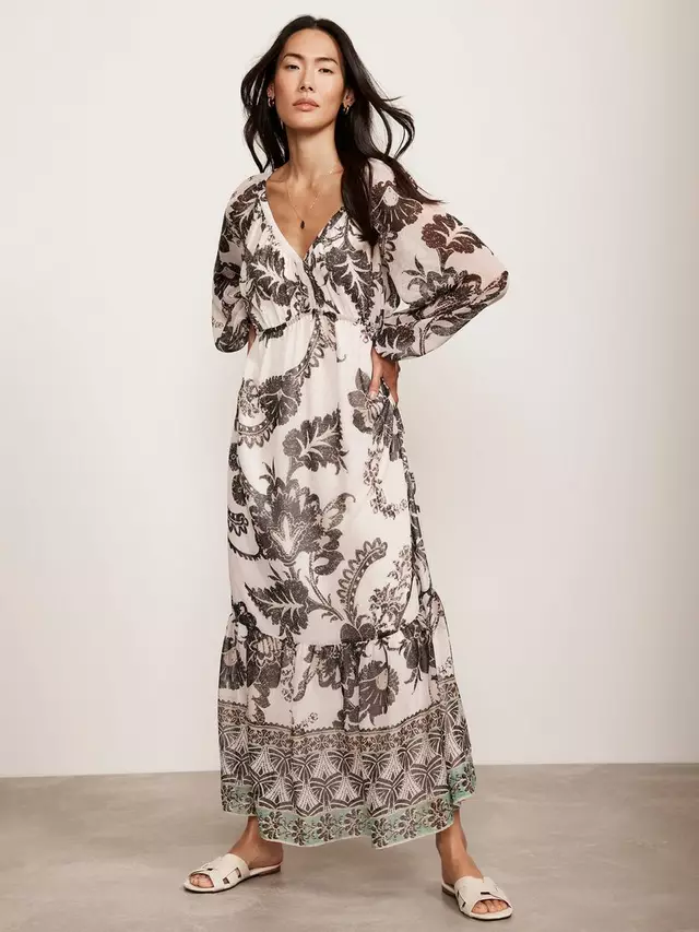 

Платье Mint Velvet Print Boho Maxi, цвет ivory/multi