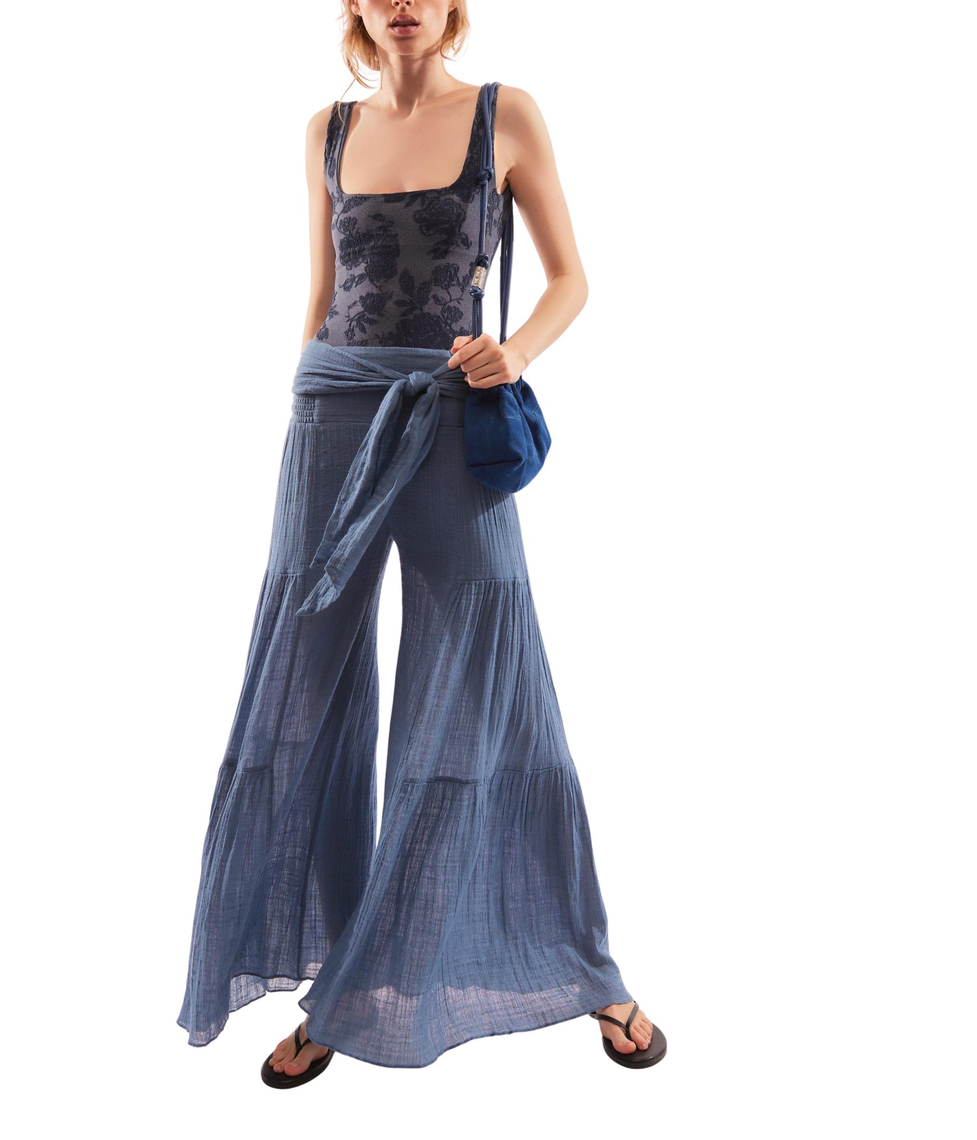 

Брюки Free People Good Day Wide Leg, цвет Chambray
